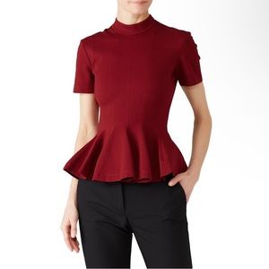 🌹TOME BURGUNDY PONTE TOP SIZE 12🌹